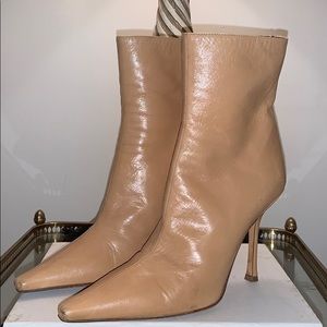 Jimmy Choo Leather Heeled Booties Sz. 39